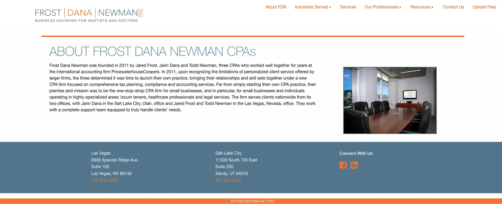FROST|DANA|NEWMAN|CPAs screenshot