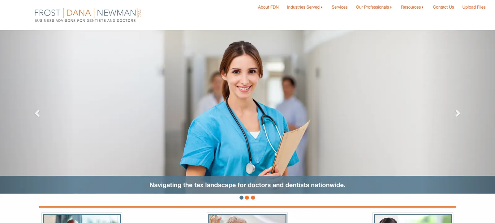 FROST|DANA|NEWMAN|CPAs - A CMS-Based Website screenshot