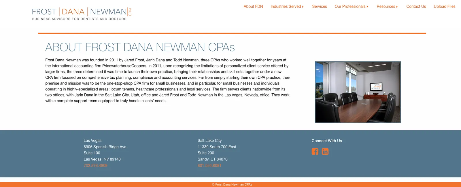 FROST|DANA|NEWMAN|CPAs screenshot