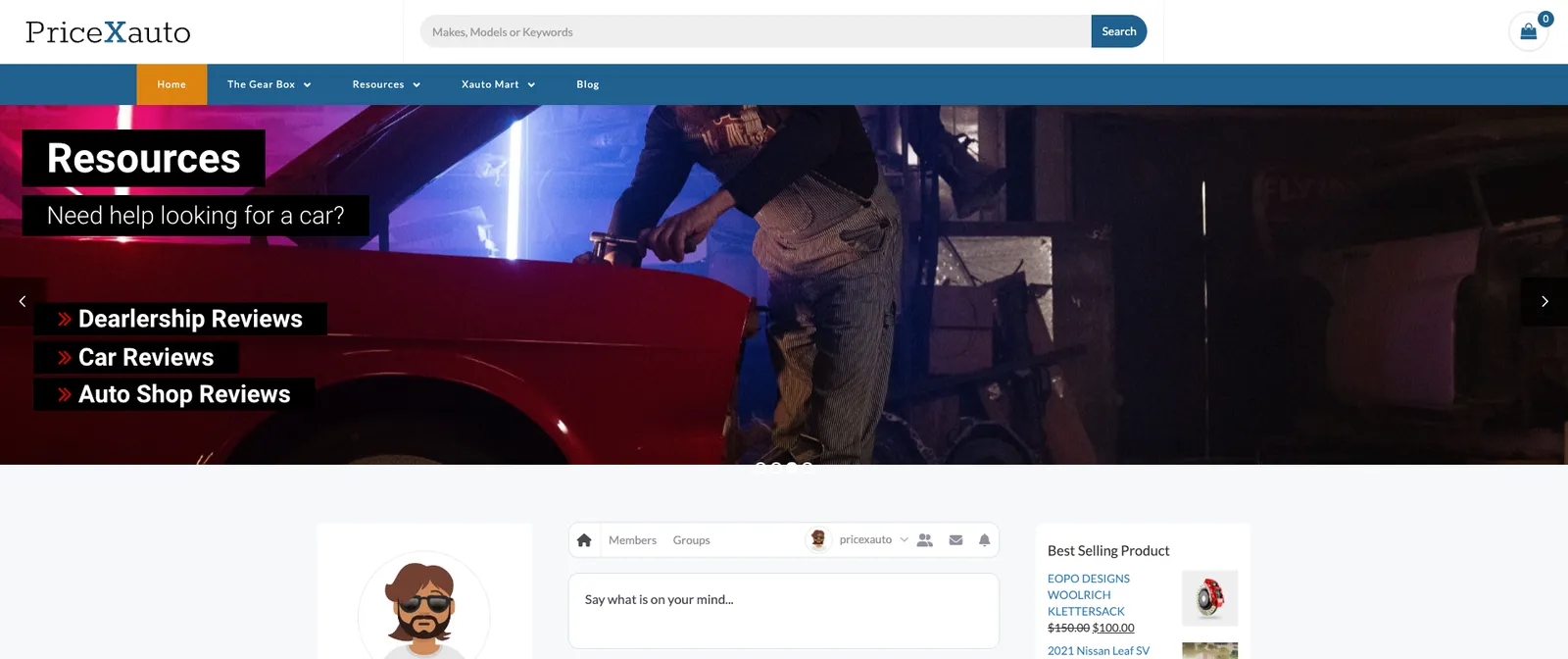 PriceXauto – CMS & eCommerce Platform screenshot