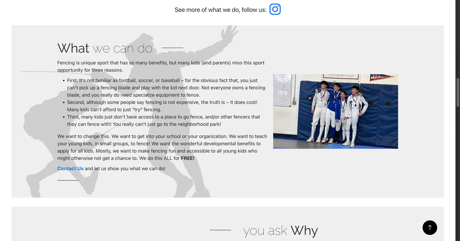 Youth Fencing Chicago screenshot